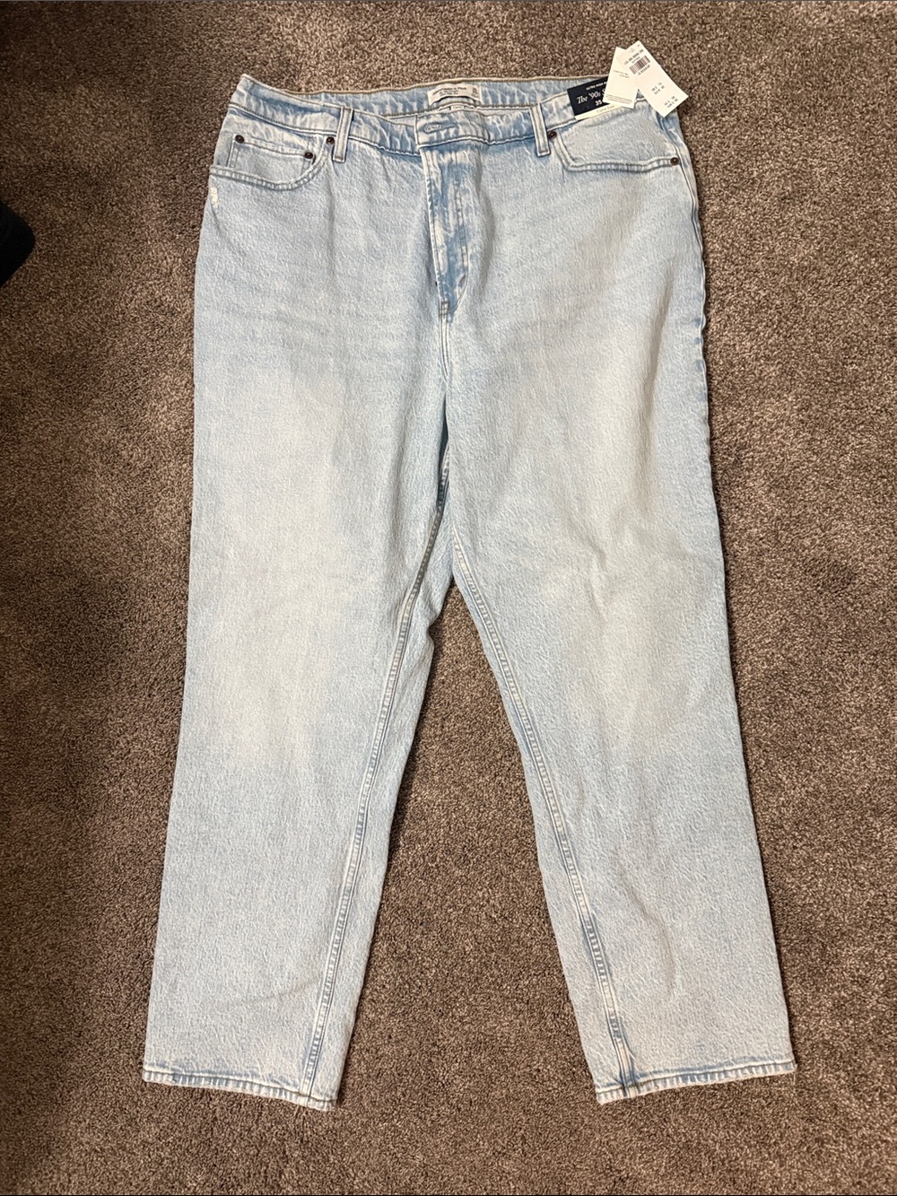 Abercrombie & Fitch Light Wash Blue Mom Jeans